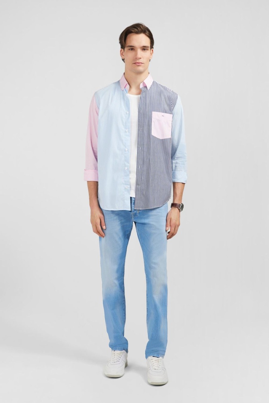 Eden Park Colour-Block Striped Shirt | Shirts