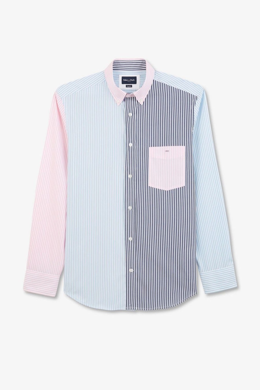 Eden Park Colour-Block Striped Shirt | Shirts